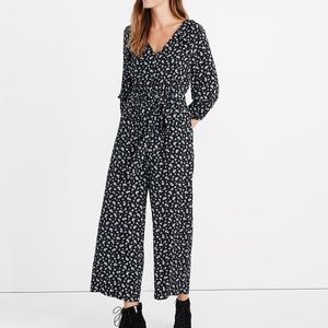 Madewell | Ruffle-Sleeve Tie-Waist Jumpsuit in Baby's Breath